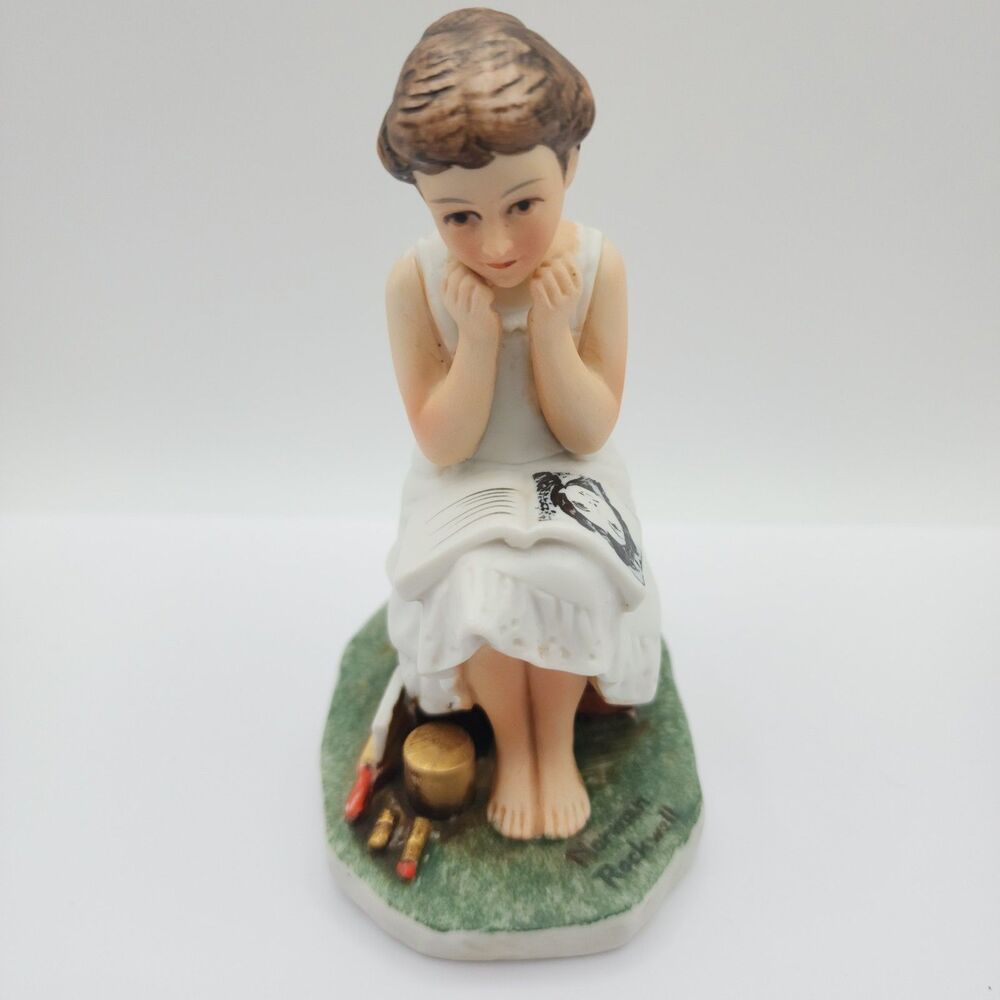 Vintage 1973 Norman Rockwell The Daydreamer Figurine Dave Grossman Japan NR4 4.5
